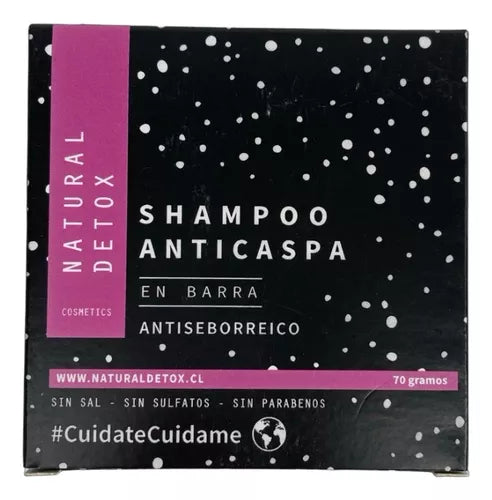 SHAMPOO ANTICASPA EN BARRA-NATURAL DETOX